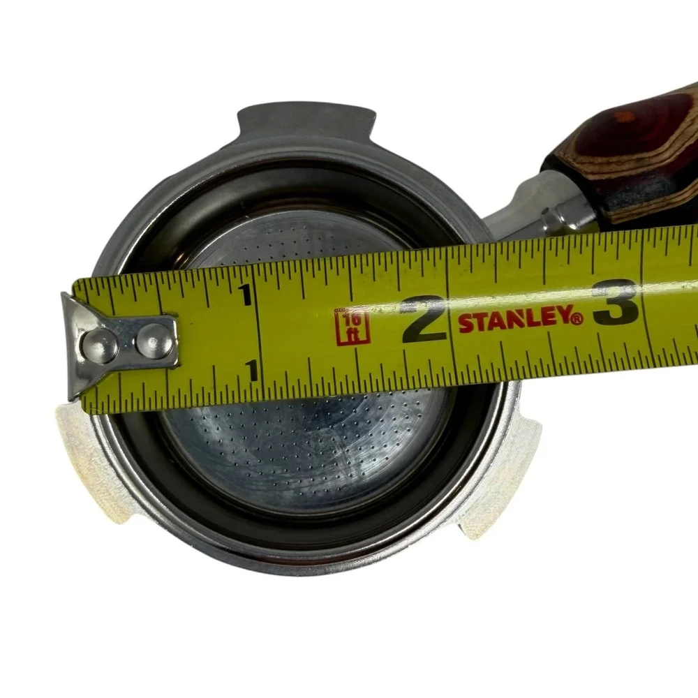 Espresso Portafilter 51mm Stainless Steel w/ Multicolor‎ Wood Grain Handle